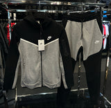NIKE ΣΕΤ TECH FLEECE -ΜΑΥΡΟ ΓΚΡΙ